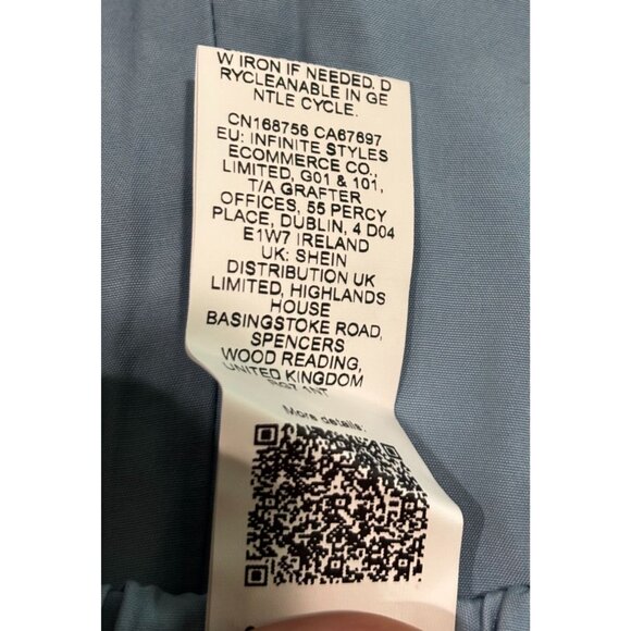 Shein Light Blue Wide-Leg Pants L Viscose & Polyester - Picture 5 of 12